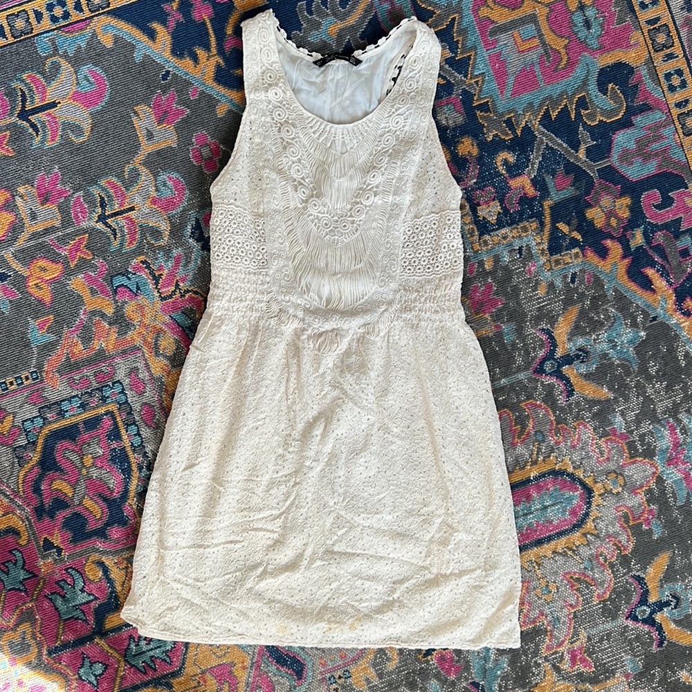 ZARA TRAFALUC Crochet Lace Babydoll Dress Cottagecore boho vibes ✨